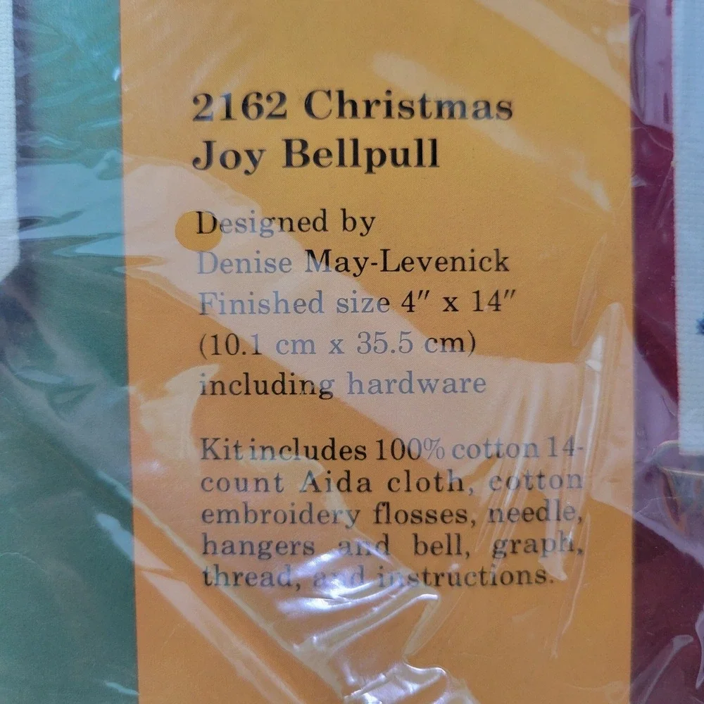 Vintage 1984 The Creative Circle Christmas Joy Bellpull Cross Stitch Kit 2162